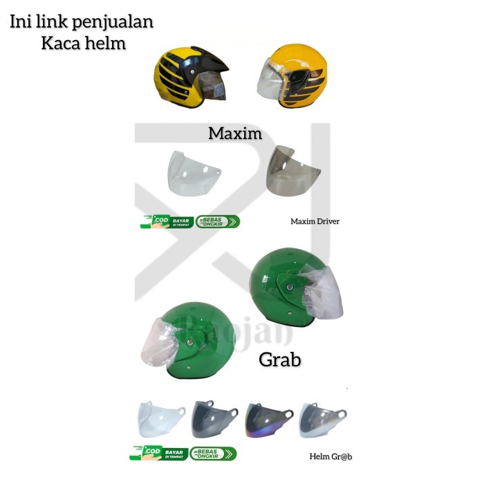 KACA HELM OJEK ONLINE VISOR HELM OJEK ONLINE
