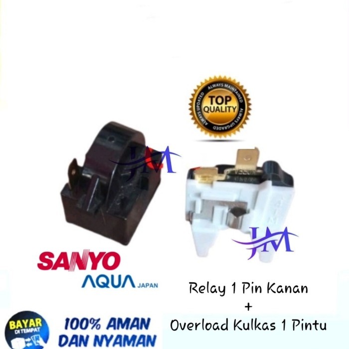 RELAY PTC OVERLOAD KULKAS SANYO AQUA 1 PINTU
