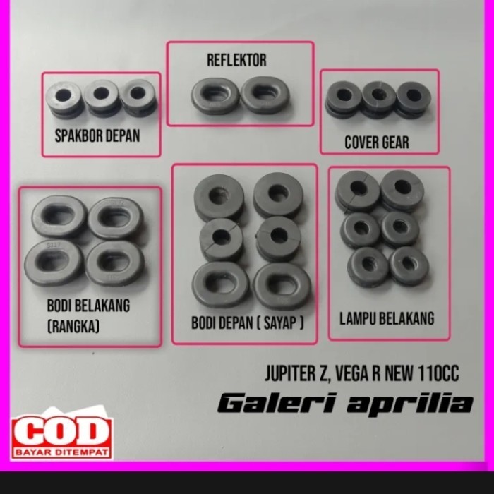 KARET BODI SET JUPITER Z VEGA R NEW 110C/KARET BODY YAMAHA JUPITER Z