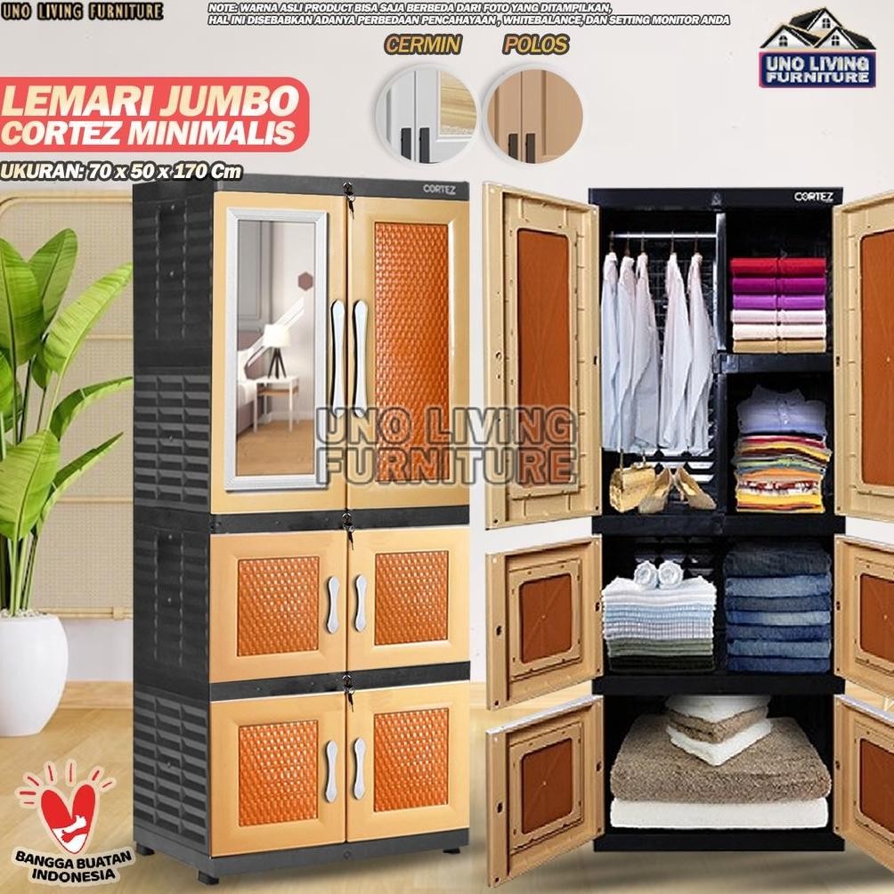 Lemari Pakaian JUMBO Lemari Cortez Cortez LC2GT Plastik Jumbo Lemari Gantungan Lemari Baju Minimalis