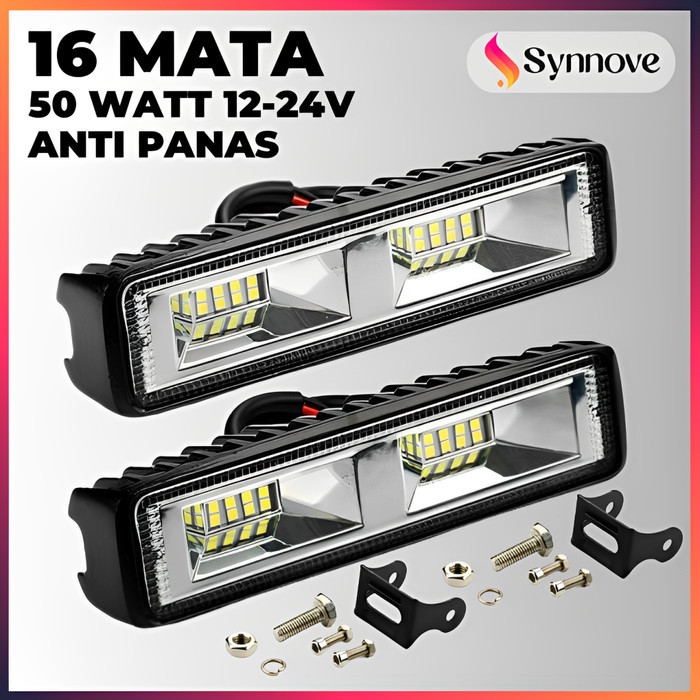 LAMPU TEMBAK MOBIL 16 MATA ANTI PANAS LAMPU SOROT MOBIL LAMPU TEMBAK LED MOBIL