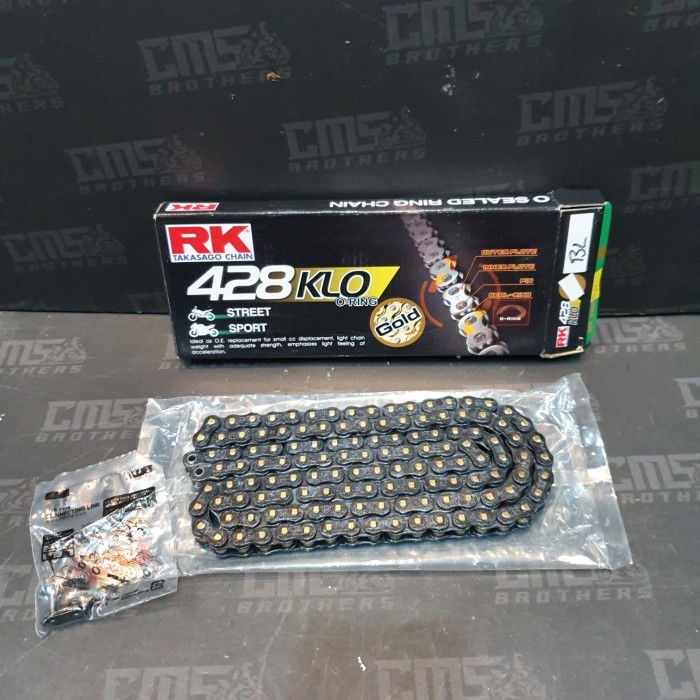 Rantai Rk 428 130 Klo Black Gold Original Rk