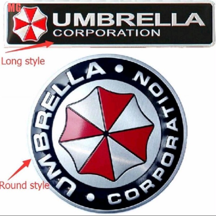 EMBLEM 3D STIKER RESIDENT EVIL LOGO UMBRELLA CORPORATION