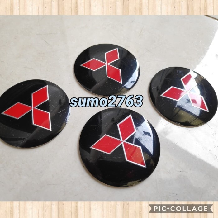 STICKER STIKER LAPISAN TUTUP DOP VELG MOBIL LOGO MITSUBISHI