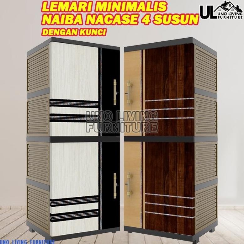 LEMARI PLASTIK NAIBA NACASE LEMARI PAKAIAN NACASE LEMARI MINI 4 SUSUN 7204
