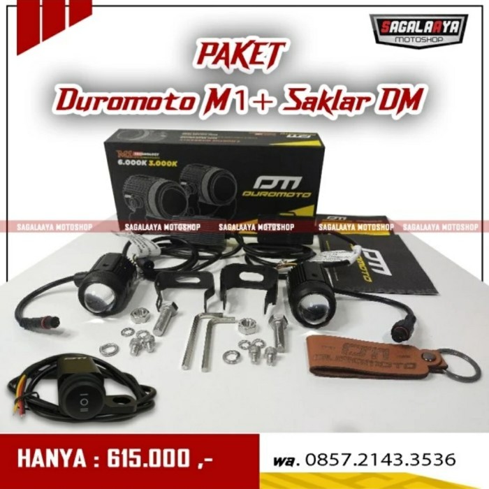 Lampu Duromoto M1 Dan Saklar Switch Paket Promo Murah Original Garansi