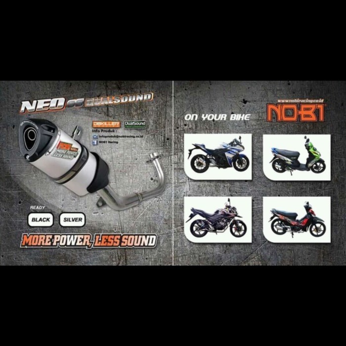 Knalpot Nobi /Nob 1 Neo Ss Motor Honda Cs1 /Sc1/Sonic 125 Cc