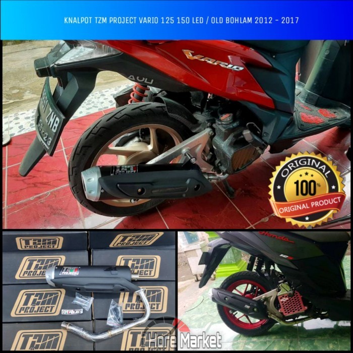 Knalpot Racing Tzm Project Vario Techno 125 150 Old Led Bohlam Cbs