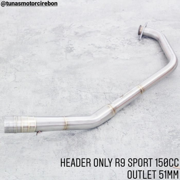 Header Leher Knalpot R9 Cbr150 R15 Gsx150 Cb150 Vixion R Mt15 Xsr155