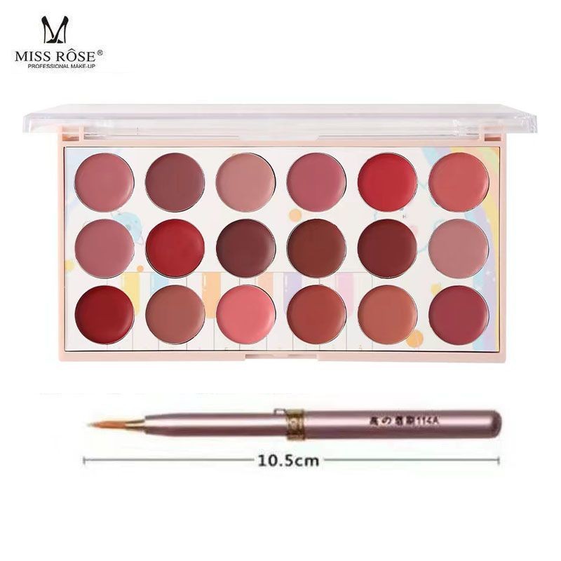 Lipstik Ringkas 3,000 Warna Lipstik Dapat Diatur, Palet Bibir Kompak Seri A Set dengan Lumpur