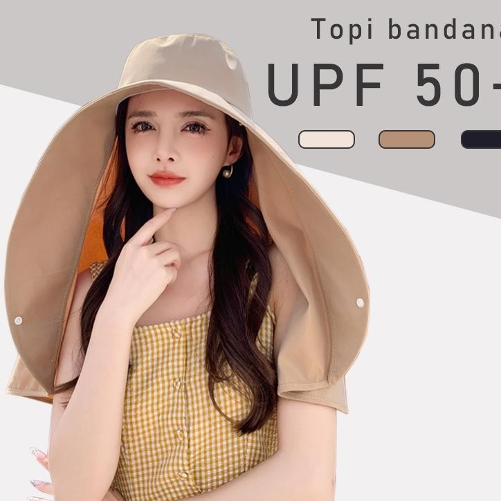 Topi Anti Uv Wanita Kekinian Topi Matahari Wanita Terbaru Selendang Pelindung Matahari Baru Topi Mat