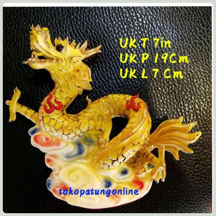 

Ready Patung Naga Keramik Fengshui Kuning T7