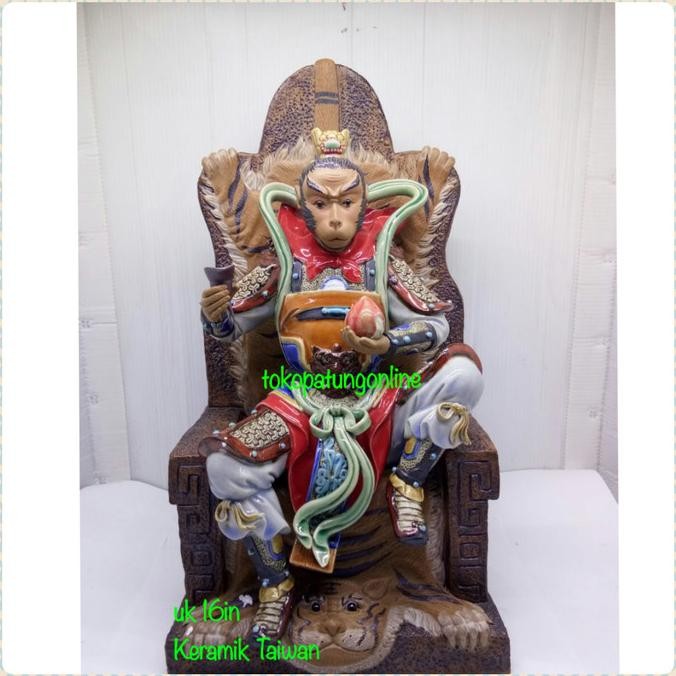 

Ready Patung Sungokong Keramik Taiwan 16in