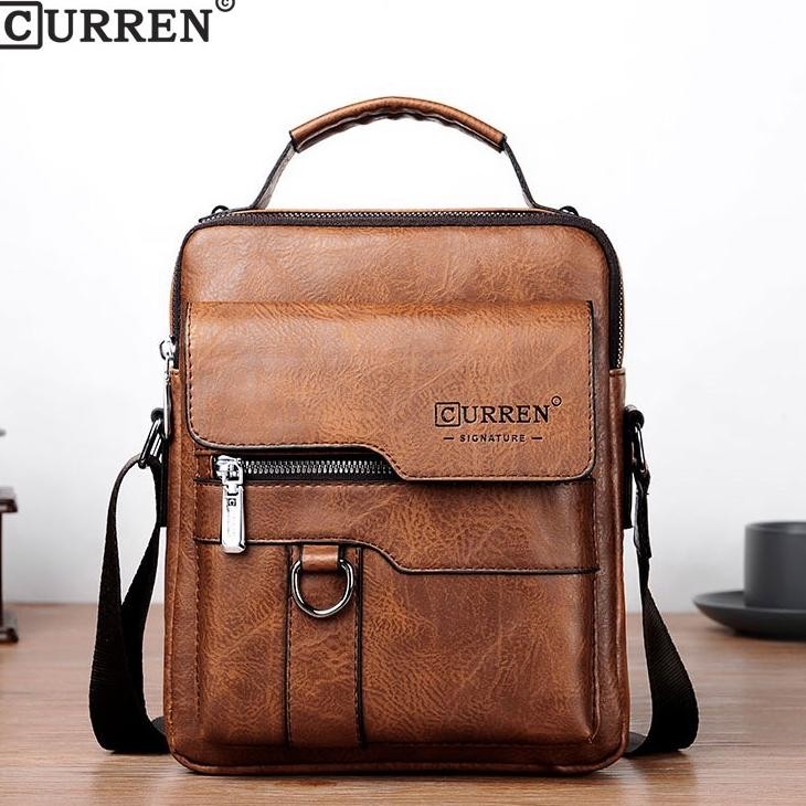 Curren 8642 Tas Selempang Pria Kulit Messenger Anti Air Currenos