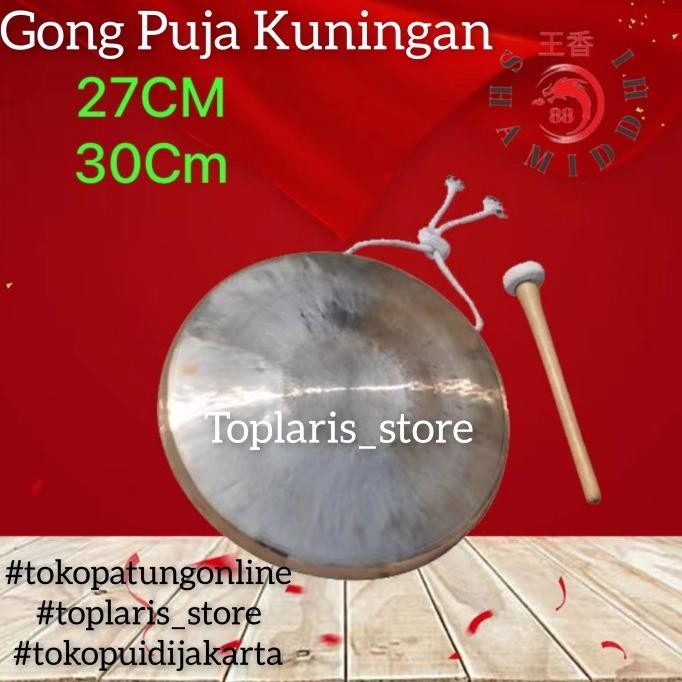 

Ready Gong Puja Kuningan Tembaga 30Cm