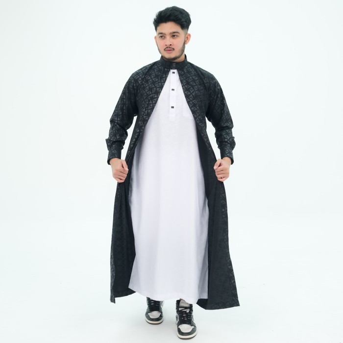 PROMO Jubah Reguler luaran manset Jubah Gamis Pria Jubah pria muslim jubah alfaan jubah sultan mewah