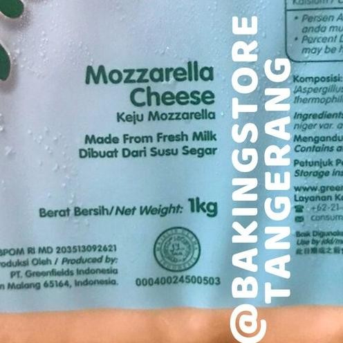 

Keju Mozarella Greenfields 1 Kg | Mozarella Cheese Greenfields GS