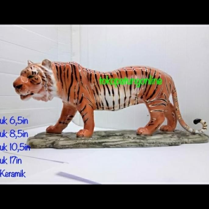 

Ready Patung Harimau Pajangan keramik Uk 17in