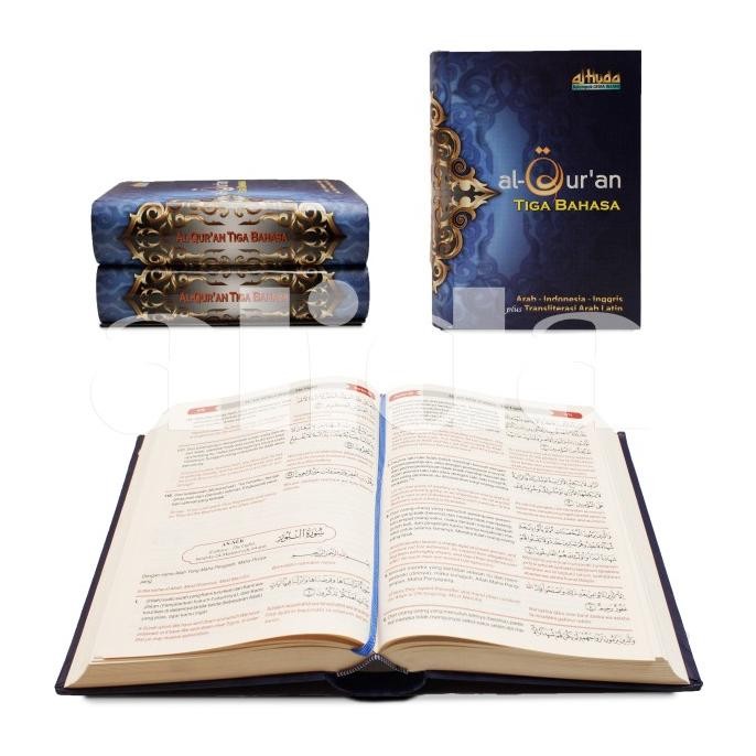 

siap kirim alquran 3 bahasa arab indonesia inggris plus latin a5 al-quran alhuda