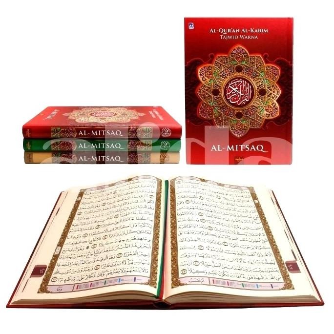

siap kirim alquran al-mitsaq uk besar a4 tajwid warna al-quran mushaf almitsaq