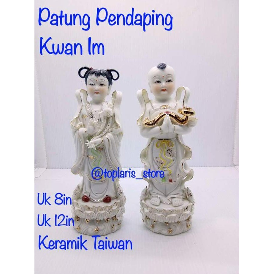 

Ready Patung Pendamping Kwan Im Taiwan Keramik 12in