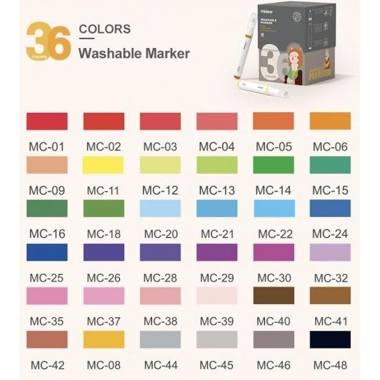 

Sale Mideer Washable Marker 12 24 36 48 Coloring Pen Spidol Warna Anak