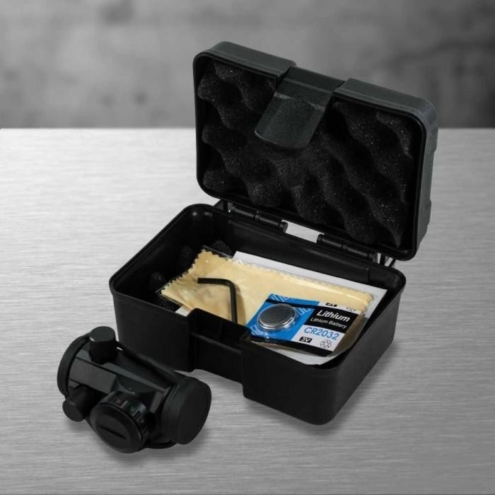 KEKERAN TEROPONG HOLOGRAPHIC RED GREEN DOT SCOPE 1 ZOOM RAILMOUNT 20MM REALPICT Premium