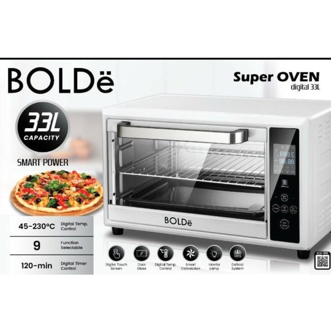 Oven Listrik Digital 33L Bolde Super Oven Baru