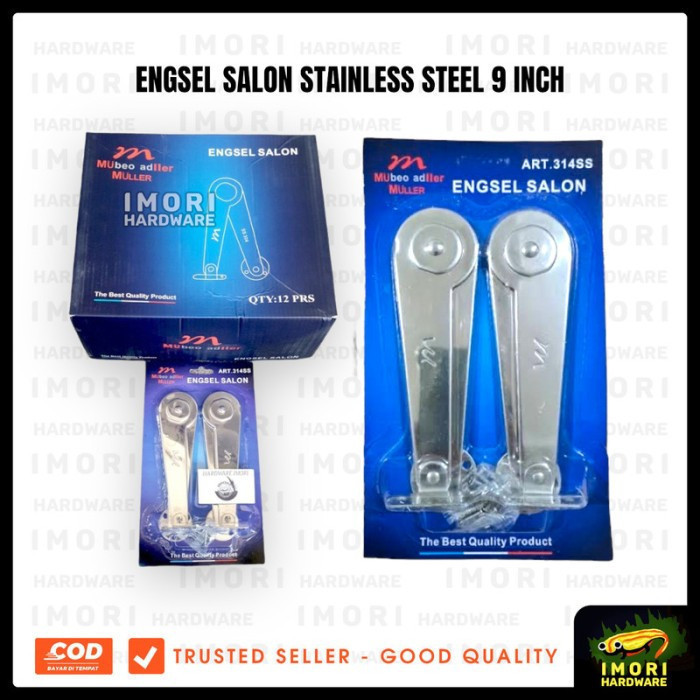 MULLER Engsel Salon Stainless Steel 9" inch Lipat Sikutan Jendela Bunting