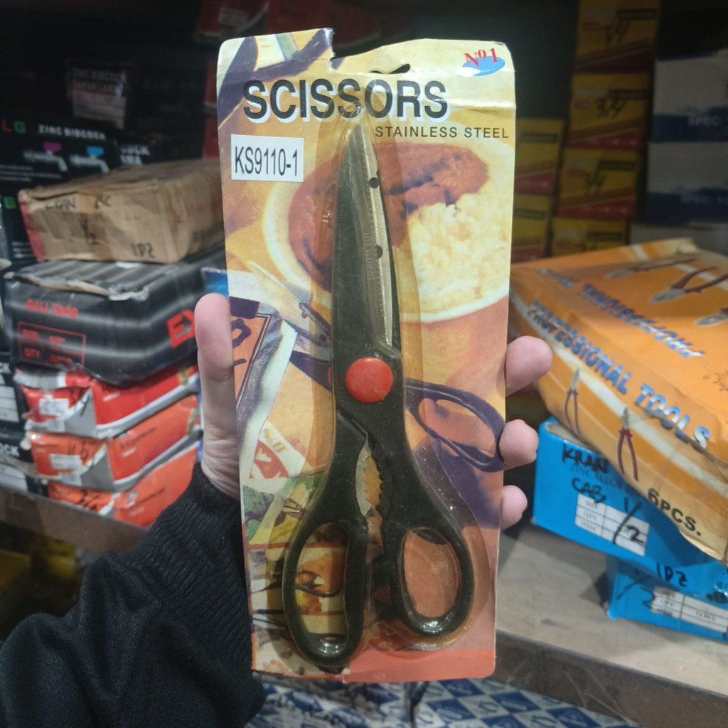 

Gunting dapur hitam stainless kertas kain pemotong