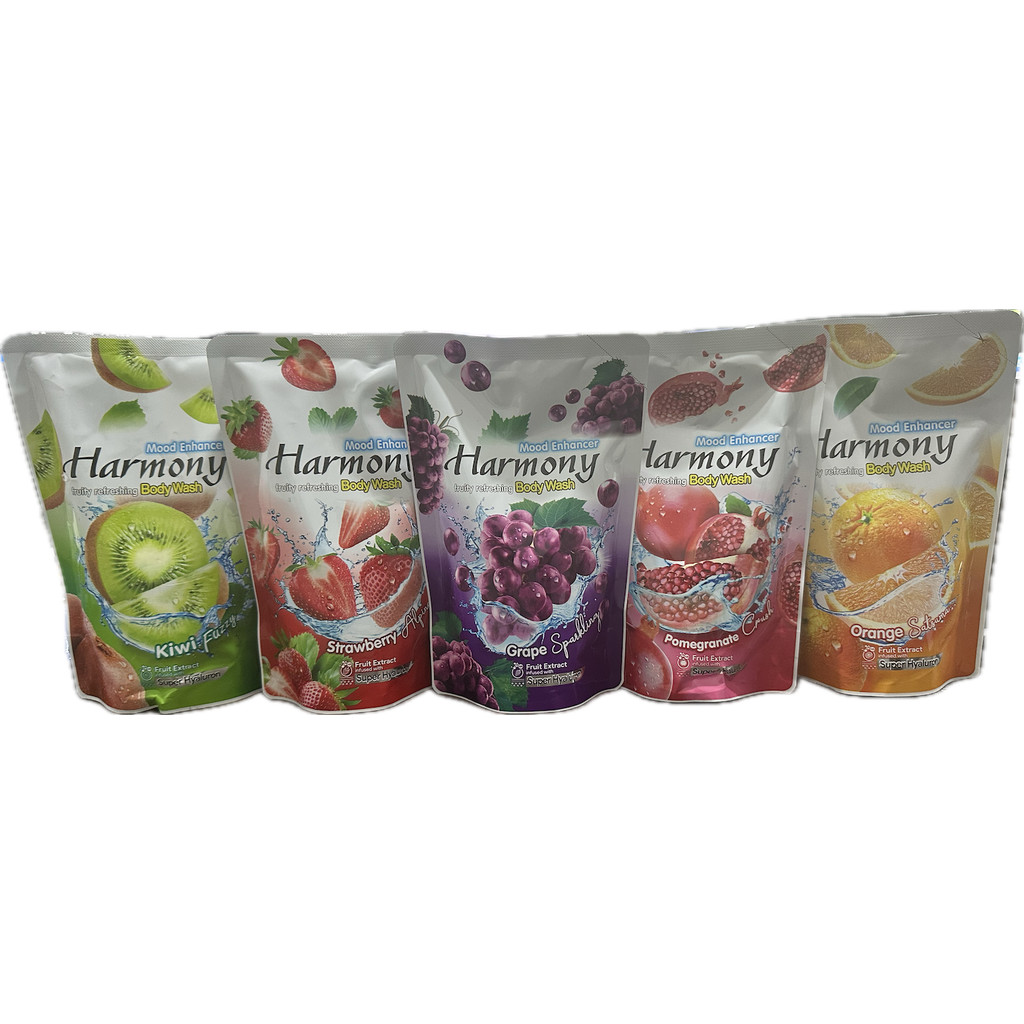 HARMONY SABUN MANDI CAIR 400ML AROMA BUAH BAR SOAP HARMONI APPLE FUJI KIWI FUZZY POMEGRANATE CRUSH G