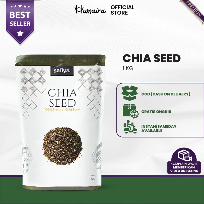 

Termurah Chia Seed Organic 1 Kg Black Chiaseed Premium Original Super Food