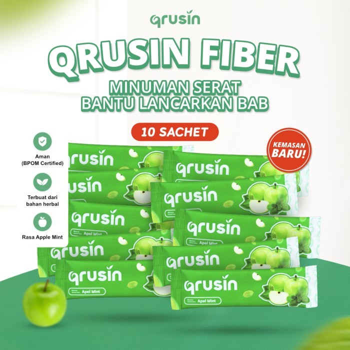 

Ready Stock Qrusin Minuman Diet Tinggi Serat Fiber Slim Detox Pelangsing 10 Sachet