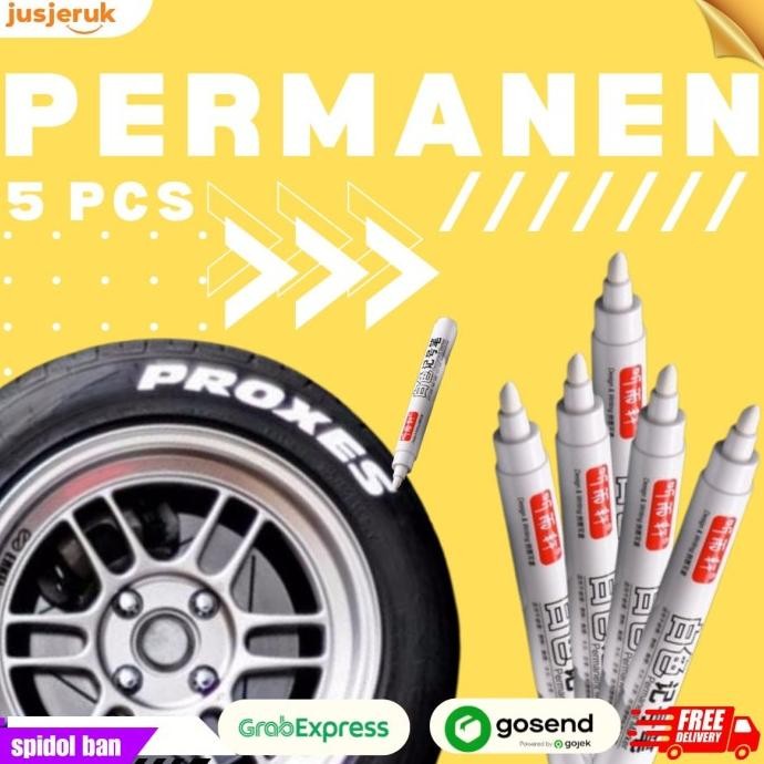 

JFactory Spidol Ban Permanen Oil Based Waterproof 5mm 5 PCS