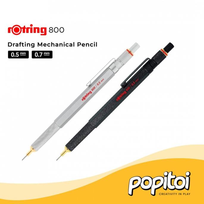 

TERBARU - ROtring 800 Series Drafting Mechanical Pencil 0.5 0.7 mm Pensil Mekanik Metal