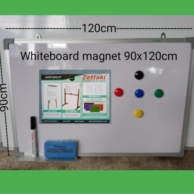 

TERBARU - PAPAN TULIS WHITEBOARD MAGNET GANTUNG SINGLE FACE ZETTAKI 90X120CM