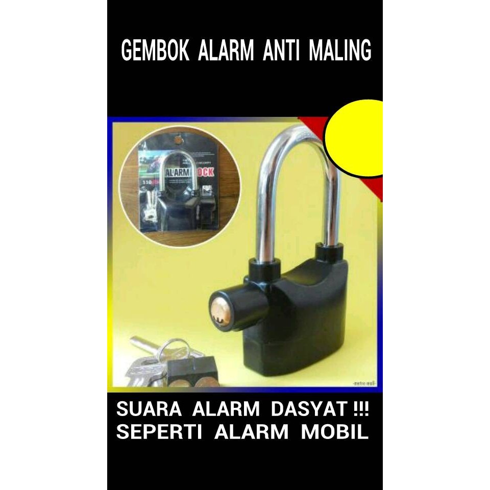 Numero Uno Kunci Ban Roda Mobil + Gembok Alarm Mobil. Anti Maling