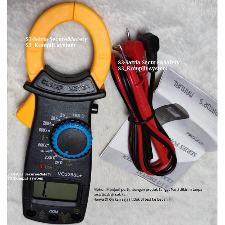 Tang Ampere Dt3266L Digital Clamp Meter Dt 3266 L Listrik Ac Dt3266 Dc