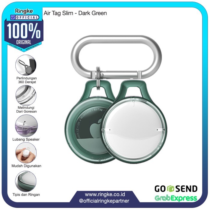 Ringke AirTag Slim Dark Green Softcase Anti Crack Tough Armor