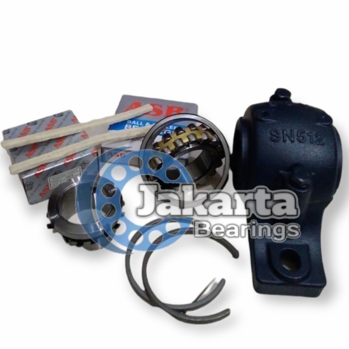Promo.. Sn509 Plummer Block Set Sn 509 - Bearing 22209 K - Adapter H 309 Asb