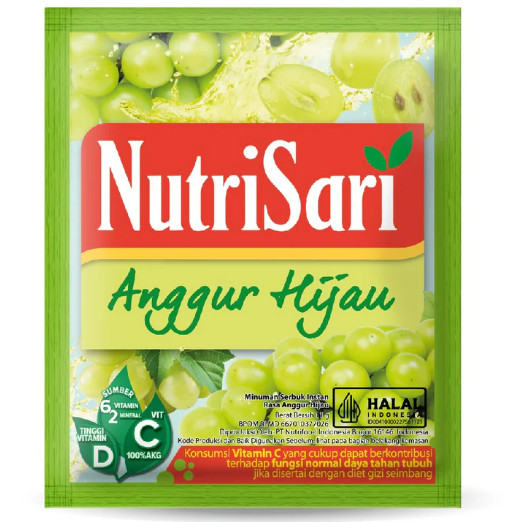 

Nutrisari Anggur Hijau 1 Renceng Isi 10 Original Asli