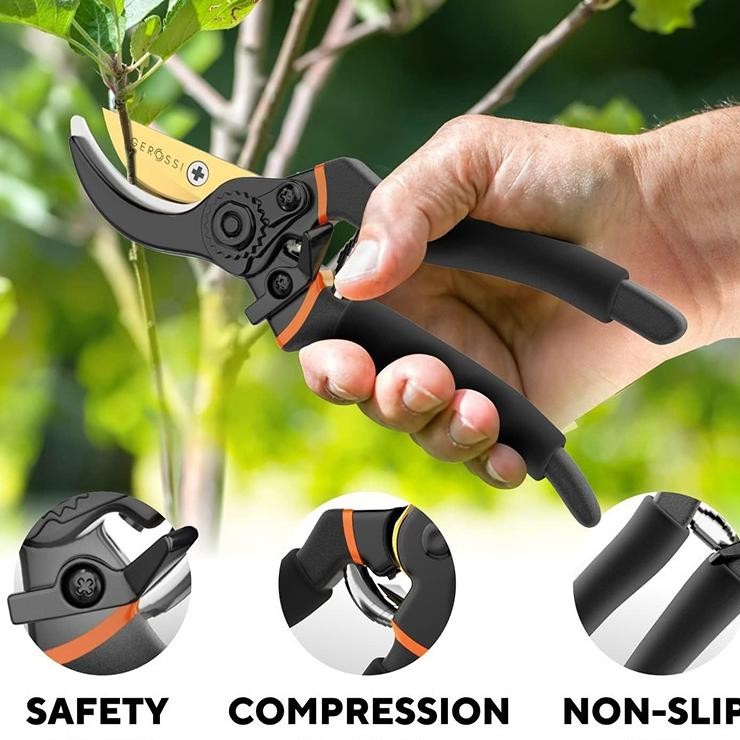 Alat Gunting Rumput Taman Portabel Tainle Alloy Teel Gunting Dahan Dan Ranting