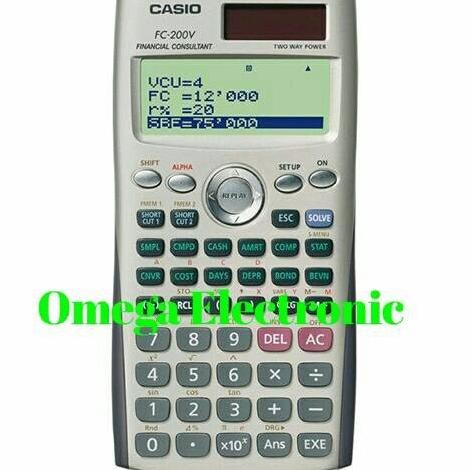 

Casio FC-200V Financial Calculator Kalkulator Keuangan FC 200V