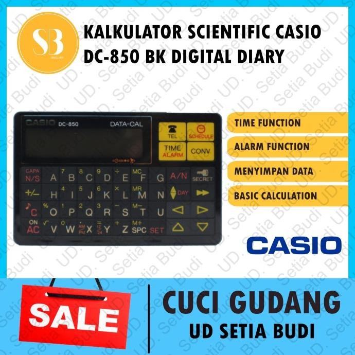 

NEW Kalkulator Desktop CASIO DC-850 BK Digital Diary