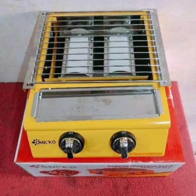 Kompor Pemanggang / Kompor Bakar Sosis Omicko 2 Tungku