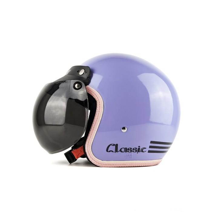 Helm Perempuan Dewasa Bogo Retro Hijab Sni Free Kaca Cembung