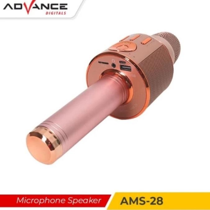 Mic Bluetooth With Speaker ADVANCE AMS-28 Microphone Karaoke Portable