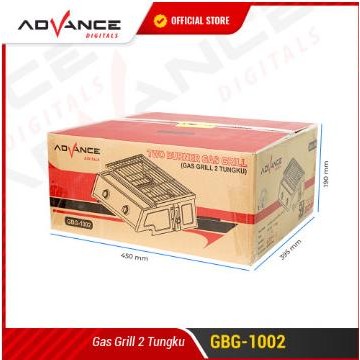 Kompor Gas Tungku Model Bakar Panggang Advance GBG-1002 - (2 Tungku)