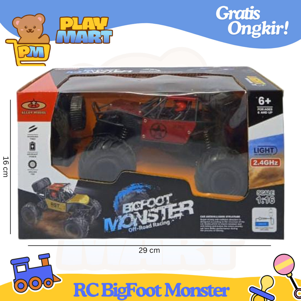 Mainan Anak Remote Control BigFoot Monster Mainan Anak Mobil Remote Control Model BigFoot Monster