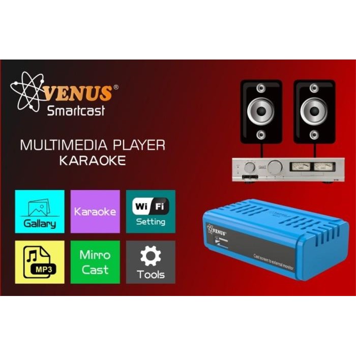 Venus Smartcast Miracast Karaoke Box Hdmi Wifi Multimedia Player